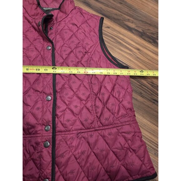 Eddie Bauer Primium Goose Down 650 Fill Puffer Vest Sz XL Quilted Snowflakes - Picture 8 of 13